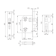 KALE KILIT Замок врізний 251WC (латунь) 44мм