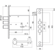 CLASS Замок врізний сувальдний 3001 без зустр. планки,