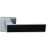 GENRICH ручка на кв. розетці R77.225 CP/MBP хром полірований з чорною вставкою