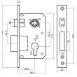 CLASS Корпус замка 9011SR AB (суцільний ригель) (ан 150)