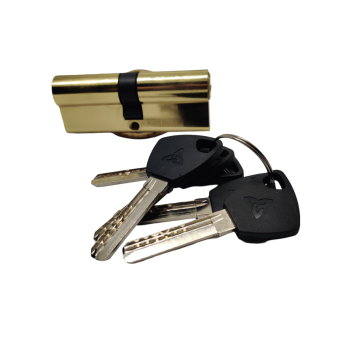 KEDR Серцевина BRASS/BRASS KEY M90 ZG (40/50) кл/кл латунь (з латунним ключем) //BB-EA90PB