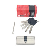 KEDR Серцевина BRASS/BRASS KEY M90 ZN (30/60) кл/кл нікель (з латунним ключем) //BB-EA90SN