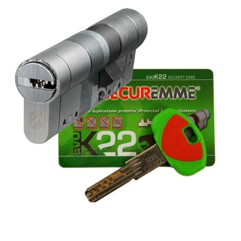 Серцевина модульна SECUREMME модель K22 103мм (41.5/61.5) ключ/ключ матовий хром