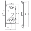 CLASS Замок врізний магнітний WC MAGNET 410B-S BLACK MATT