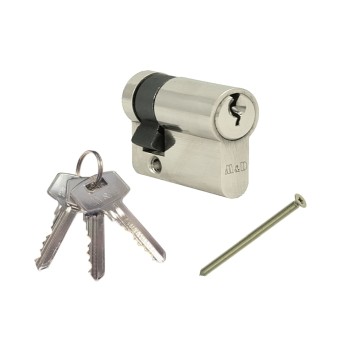 M&D Серцевина одностороння 9/55 нікель, 3 ключі M&D Серцевина одностороння 9/55 нікель, 3 ключі