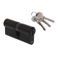 YALE Серцевина Y500 70мм ключ/ключ, 3 ключі, 30/40 чорна/YA70BL